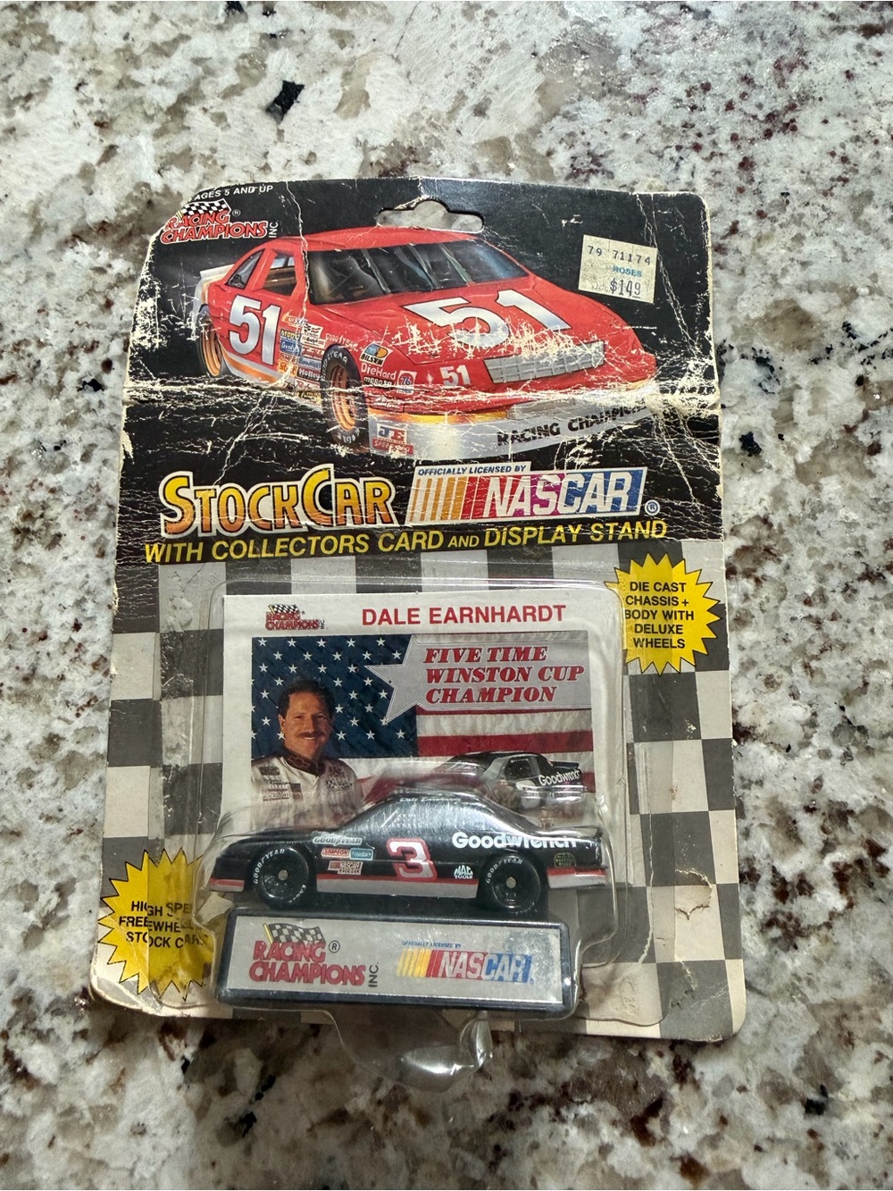 Nascar Dale Earnhardt Black Race Car Collectible with Display Card